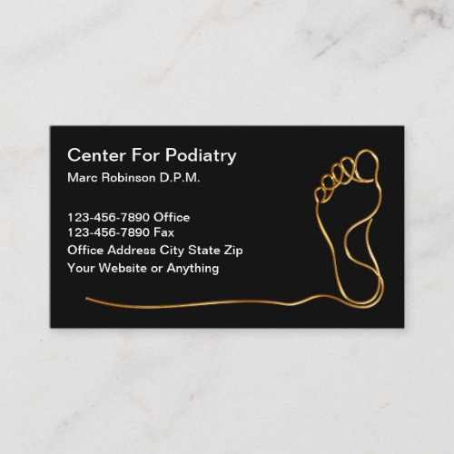 Classy Medical Podiatrist Theme Business Cards
