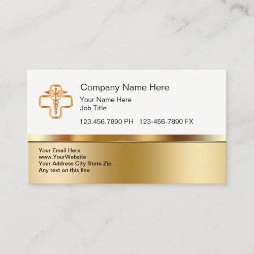 Classy Medical Symbol Business Cards