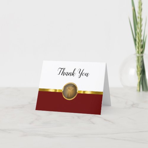 Classy Medical Theme Upscale Budget Thank You Card