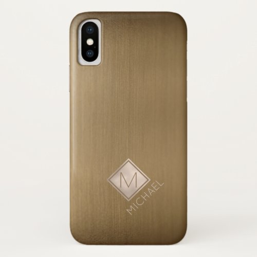 Classy men monogram business professional iPhone XS case