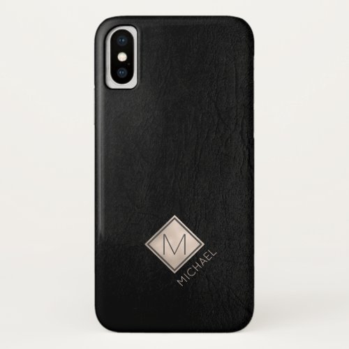 Classy men monogram business professional iPhone XS case