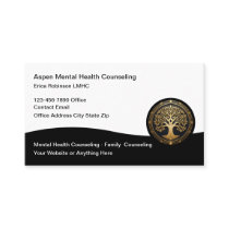 Classy Mental Health Counseling Tree of Life Theme Business Card