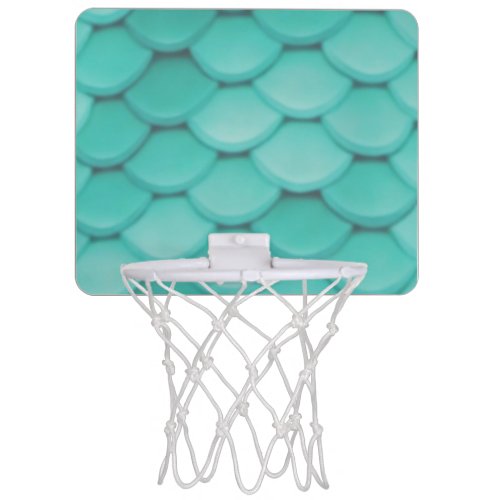 Classy Mermaid Scales pattern Mini Basketball Hoop