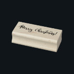 Classy Merry Christmas Rubber Stamp<br><div class="desc">Dress up your mail, letters, holiday cards and other stationery with this wooden stamp. It’s perfect for any stationery lover, and would make a great gift as well! The stamp leaves an imprint of the words “Merry Christmas!” in a stylish script font. Use this stamp to leave a lasting mark...</div>