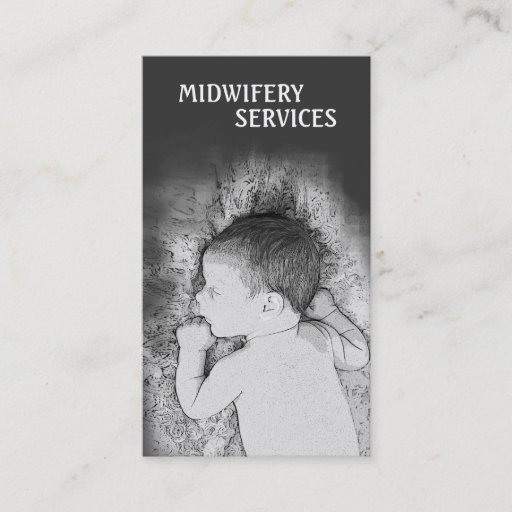 Customizable Classy Midwifery Services Business Card