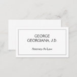 [ Thumbnail: Classy & Minimal Attorney-At-Law Business Card ]