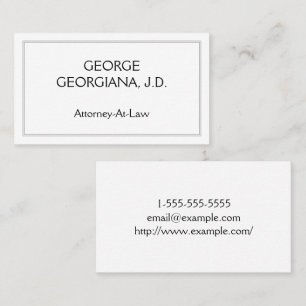 Classy & Minimal Attorney-At-Law Business Card
