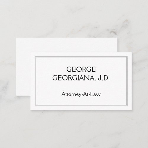 Classy  Minimal Attorney_At_Law Business Card