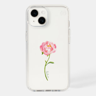 Classy Minimal Flower Clear Phone Case