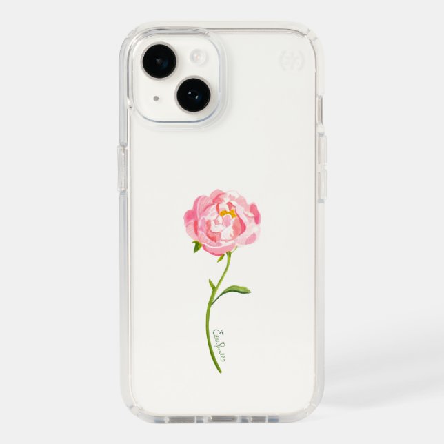 Classy Minimal Flower Clear Phone Case (Front)