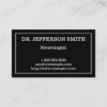 [ Thumbnail: Classy & Minimal Neurologist Business Card ]