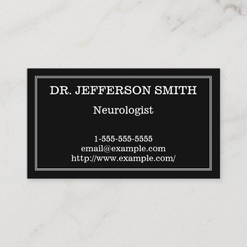 Classy  Minimal Neurologist Business Card