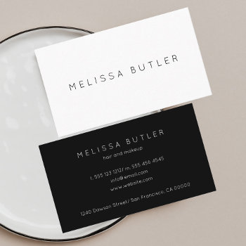 Classy Minimal Professional Black And White Business Card by CrispinStore at Zazzle