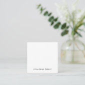 Classy Minimalist Design Template Modern Elegant Square Business Card (Standing Front)