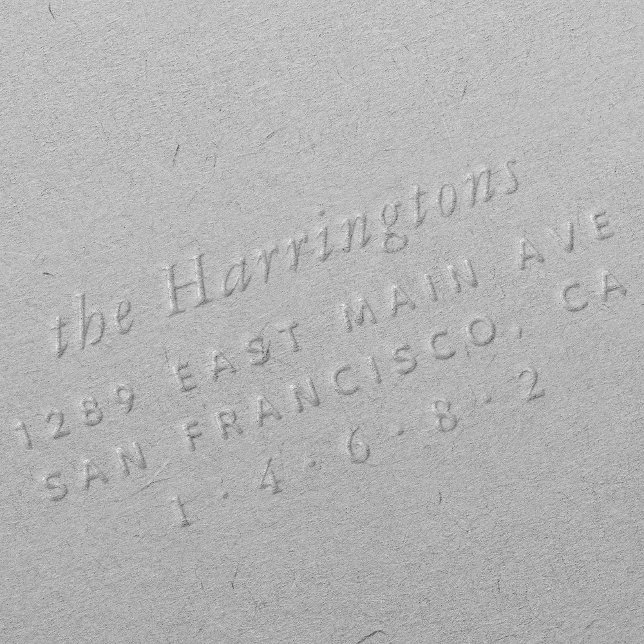 Classy Minimalist Family Name Return Address Embosser (Creator Uploaded)
