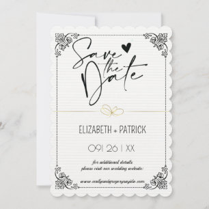 Classy minimalist ,owls in love save the date invitation