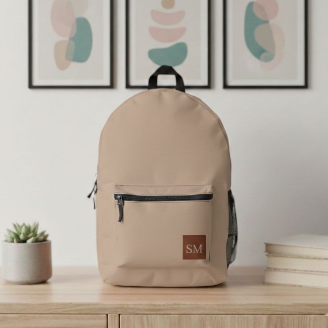 Classy Minimalist Sand Custom Backpack - Simple  (Creator Uploaded)