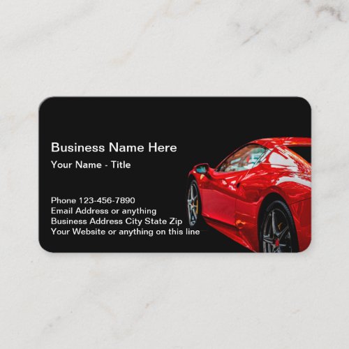 Classy Modern Automotive Business Cards