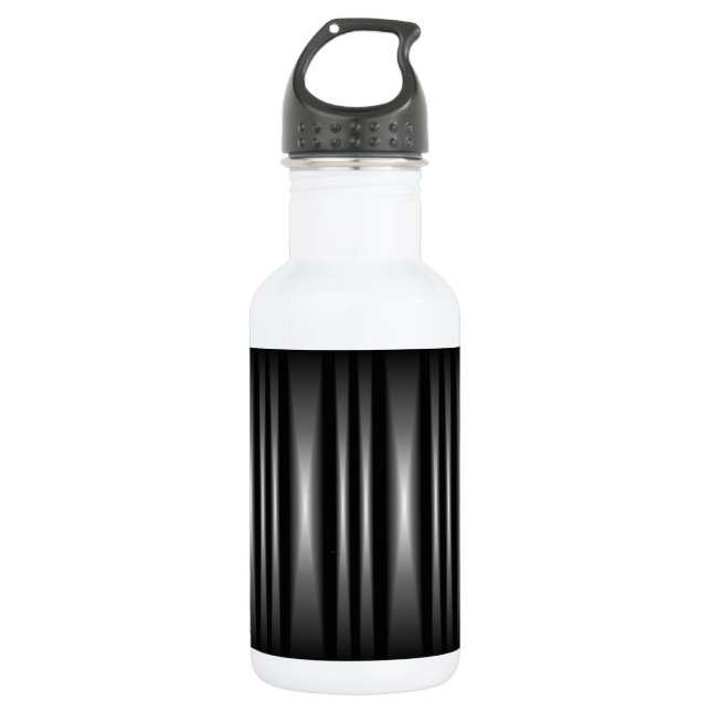 Classy Modern Black and White Pattern Water Bottle (Front)