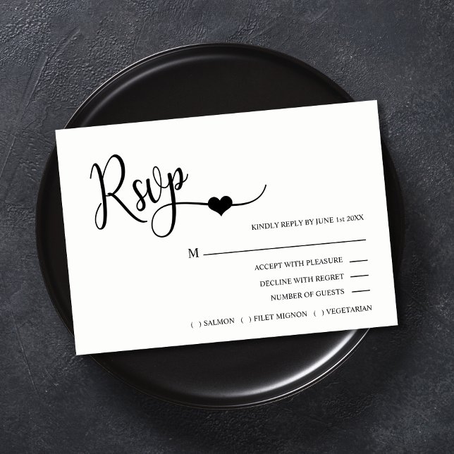 Classy Modern Black & White Menu Wedding (Creator Uploaded)