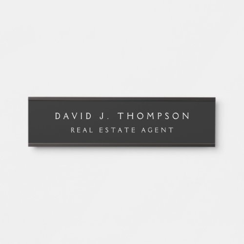 Classy Modern Executive Black Professional Door Sign