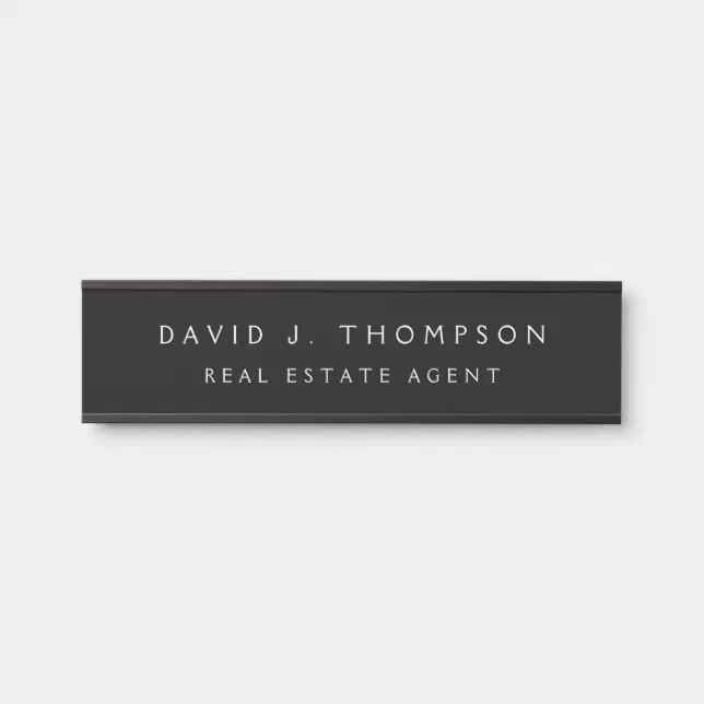 Classy Modern Executive Black Professional Door Sign | Zazzle