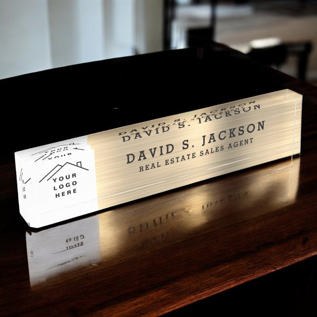 Classy Modern Executive Gold Professional  Desk Name Plate (Creator Uploaded)
