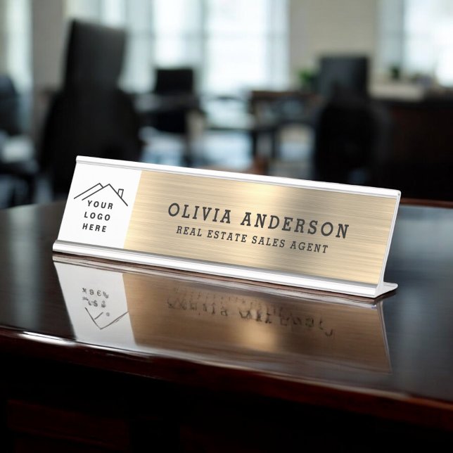 Classy Modern Executive Gold Professional  Desk Name Plate (Creator Uploaded)