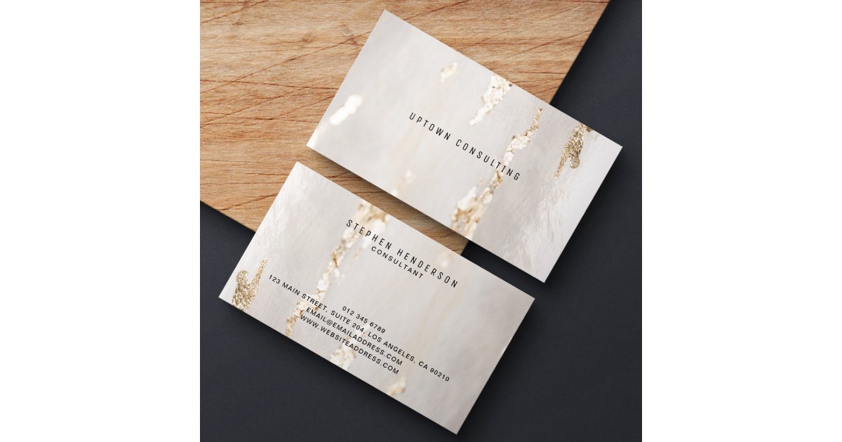 Classy Modern Gold Foil Business Card | Zazzle