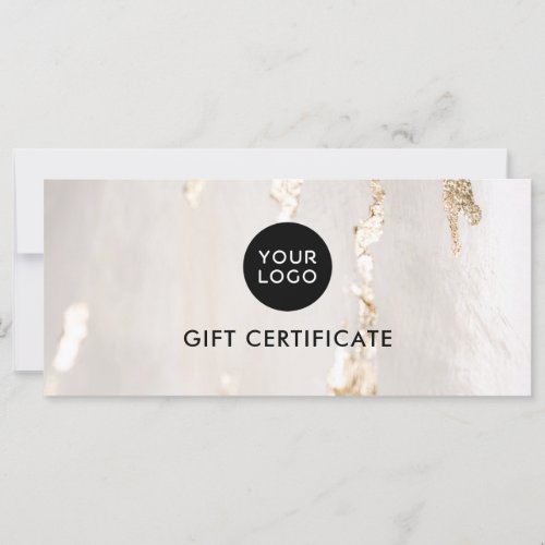 Classy Modern Gold Foil Gift CertificateVoucher