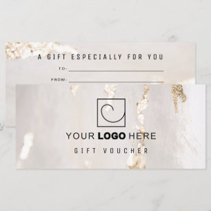Classy Modern Gold Foil Gift Voucher/Certificate