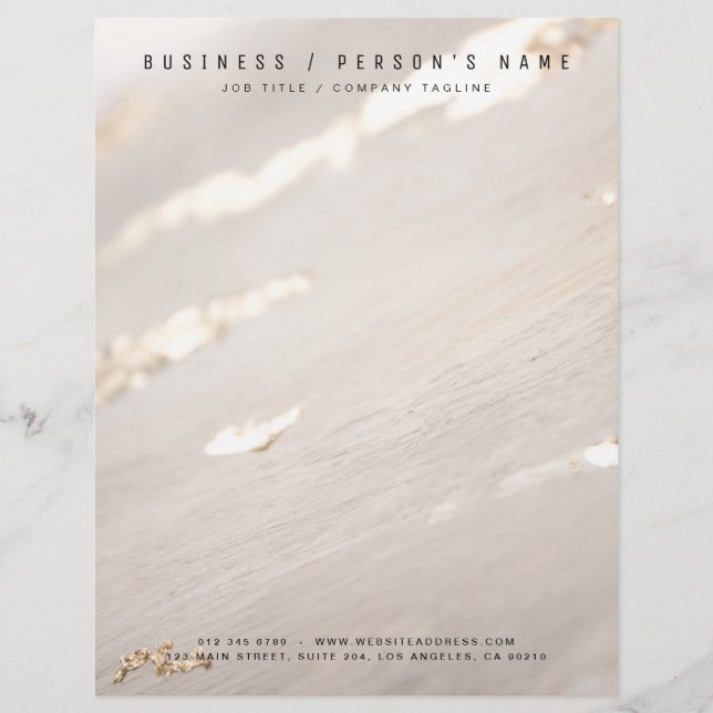 Classy Modern Gold Foil Letterhead (Front)
