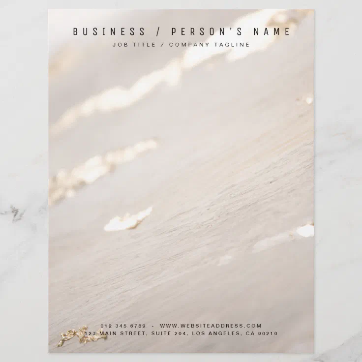 Classy Modern Gold Foil Letterhead Zazzle