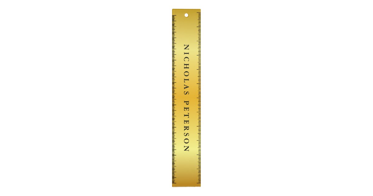 Classy Modern Gold Gradient Personalized Chic Ruler | Zazzle