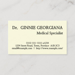 Classy & Modern Medical Specialist Business Card
