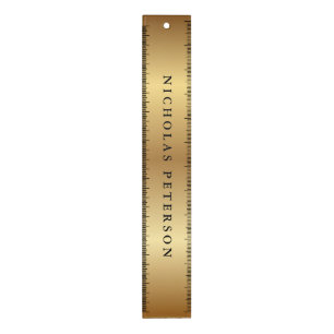 Classy Modern Metallic Gold Personalized Chic Ruler