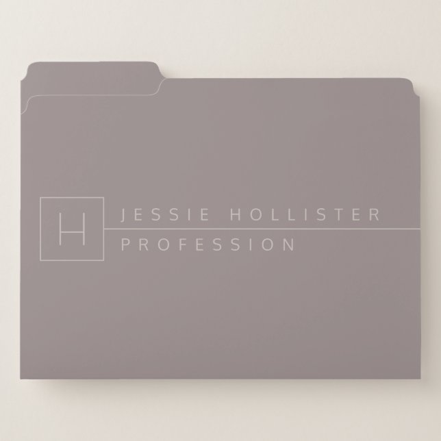 Classy Modern Minimalist Earth tone File Folder (Front Left)