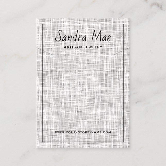 Classy Modern Minimalist Jewelry Display Card (Front)