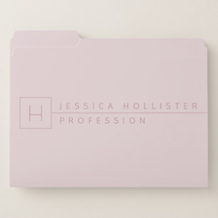 Classy Modern Minimalist Rose Blush Pink File Folder