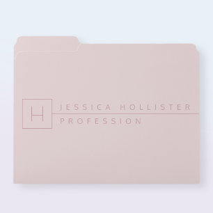 Classy Modern Minimalist   Rose Blush Pink File Folder