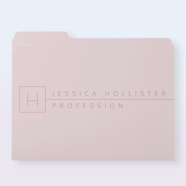 Classy Modern Minimalist | Rose Blush Pink File Folder (Creator Uploaded)