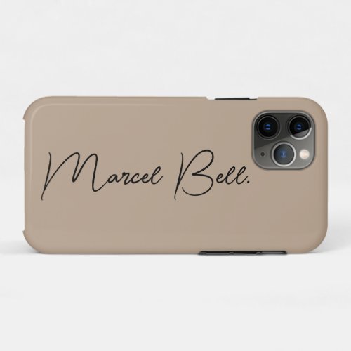 Classy Modern Minimalist Signature Neutral Case_M iPhone 11 Pro Case