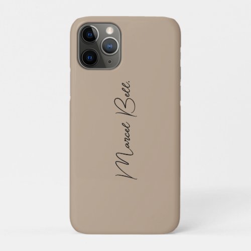 Classy Modern Minimalist Signature Neutral iPhone 11 Pro Case