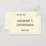 [ Thumbnail: Classy & Modern Nail Tech Business Card ]