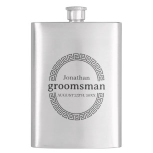 Classy Modern Personalized Bachelor Party   Flask
