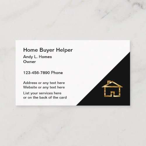 Classy Modern Real Estate Business Card