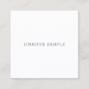 Classy Modern Simple Design Template Sophisticated Square Business Card