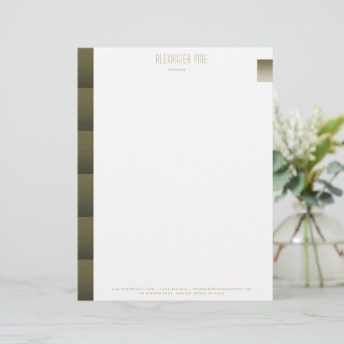 Classy Modern Simple Gold Professional Business Letterhead
