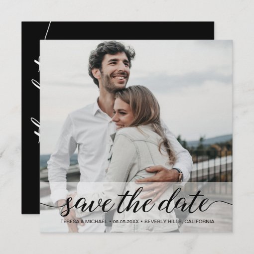 Classy Modern Simple Photo Save the Date Wedding | Zazzle