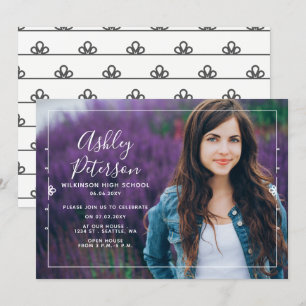 Classy Modern Stylish Elegant Photo Graduation Invitation